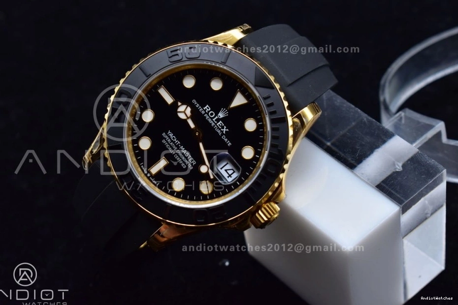 Yacht-Master 1:1 Best Ceramic EyeCatching 1224 Black on Strap Black 42mm VSF VS Edition 3D 226658 Bezel Rubber 0926